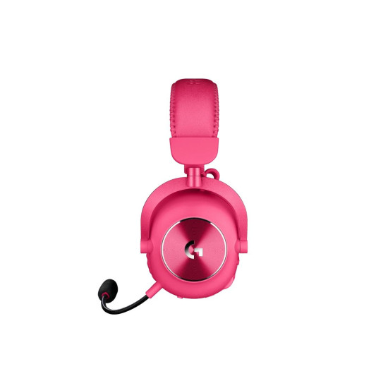 Безжични слушалки Logitech PRO X 2, USB, Magenta