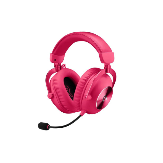Безжични слушалки Logitech PRO X 2, USB, Magenta