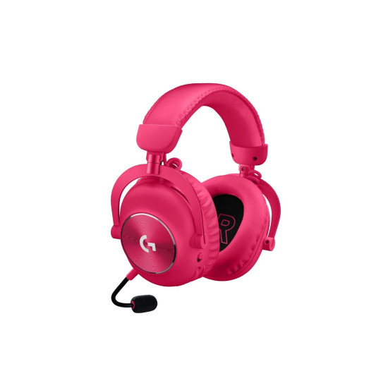 Безжични слушалки Logitech PRO X 2, USB, Magenta