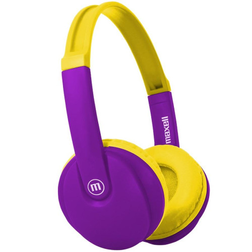 Безжични слушалки Maxell KIDZ HP-BT350, Small Size, Violet/Yellow