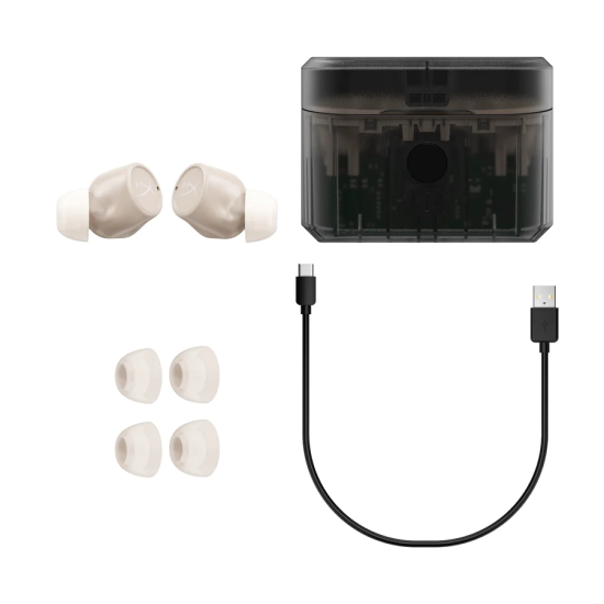 Безжични слушалки HyperX Cirro Buds Pro, Beige