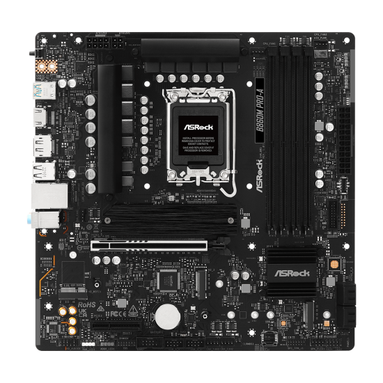 Дънна платка ASRock B860M PRO-A, mATX, LGA1851, DDR5, PCIe 5.0, USB Type-C