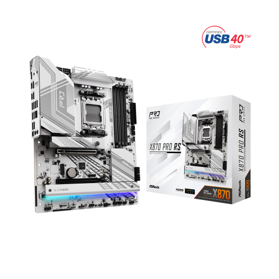Дънна платка ASROCK X870 PRO RS, ATX, AM5, DDR5, PCIe 5.0
