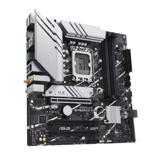 Дънна платка ASUS PRIME B760M-A WIFI, mATX, LGA1700, 4x DDR5, PCIe 4.0