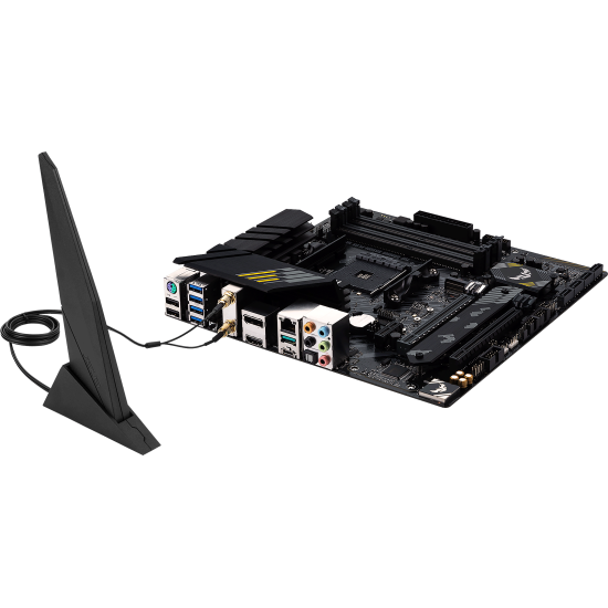 Дънна платка ASUS TUF GAMING B550M-PLUS WIFI II, AMD AM4, micro ATX, 4x DDR4, dual M.2, Wi-Fi 6, PCIe 4.0, Aura Sync RGB