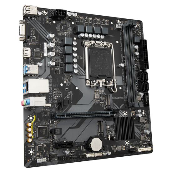 Дънна платка GIGABYTE B760M, Socket LGA1700, mATX, 2x DDR4, PCIe 4.0