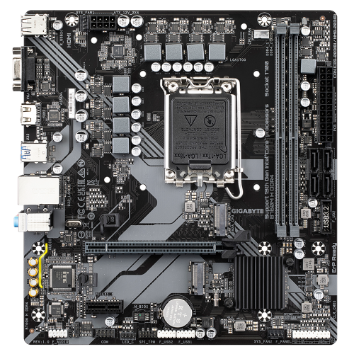 Дънна платка GIGABYTE B760M, Socket LGA1700, mATX, 2x DDR4, PCIe 4.0
