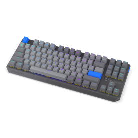 Безжична клавиатура Endorfy Thock Wireless V2 TKL, PBT, Endorfy Yellow switch, US Layout, RGB, Gray