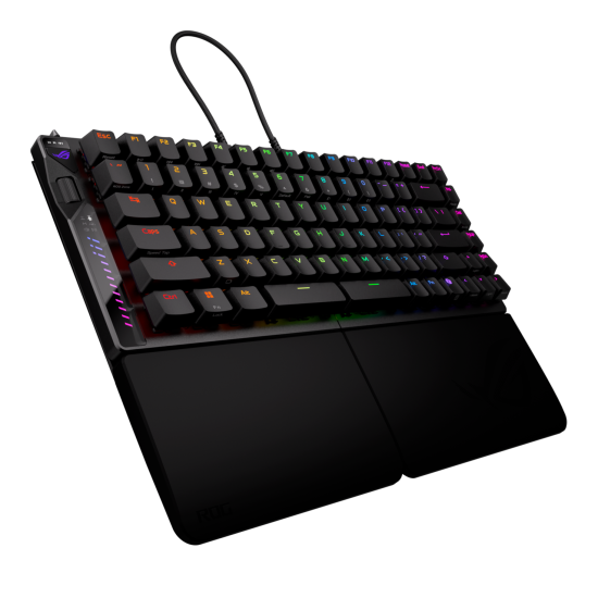 Безжична клавиатура ASUS ROG Falcata, 75%, ROG HFX V2 Magnetic Switch, RGB, 8000Hz, Black (90MP043H-BKUA20)