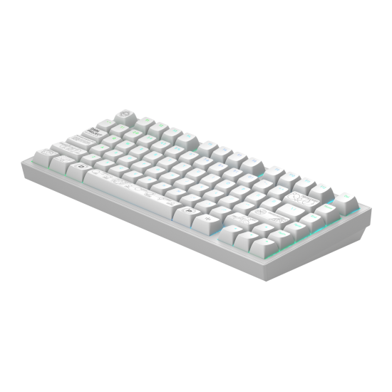 Безжична клавиатура Dark Project ALU81A Terra Nova, White, RGB