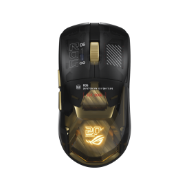 Безжична мишка ASUS ROG Harpe II Extreme Edition 20, 65000 DPI, 8000Hz, Black/White (90MP04Q0-BMUA00)