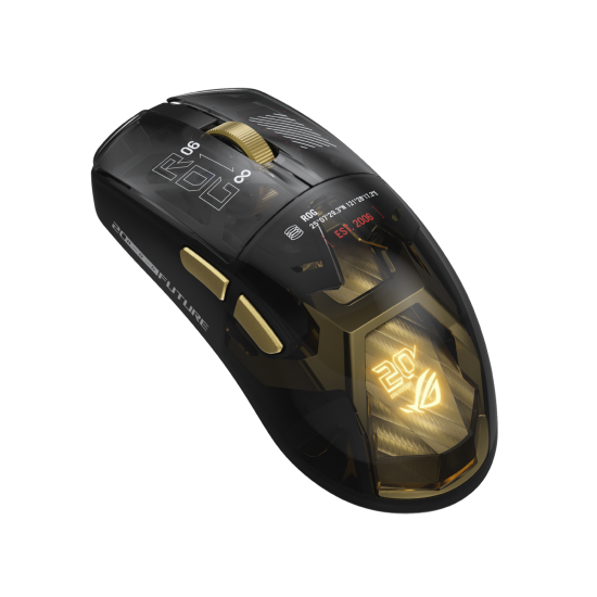 Безжична мишка ASUS ROG Harpe II Extreme Edition 20, 65000 DPI, 8000Hz, Black/White (90MP04Q0-BMUA00)