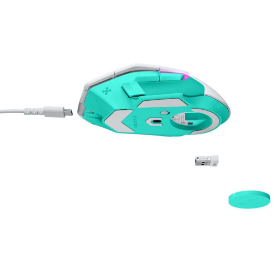 Безжична мишка Logitech G502 X Plus Lightspeed, 44000 DPI, 1000Hz, RGB, Mint (910-007819)