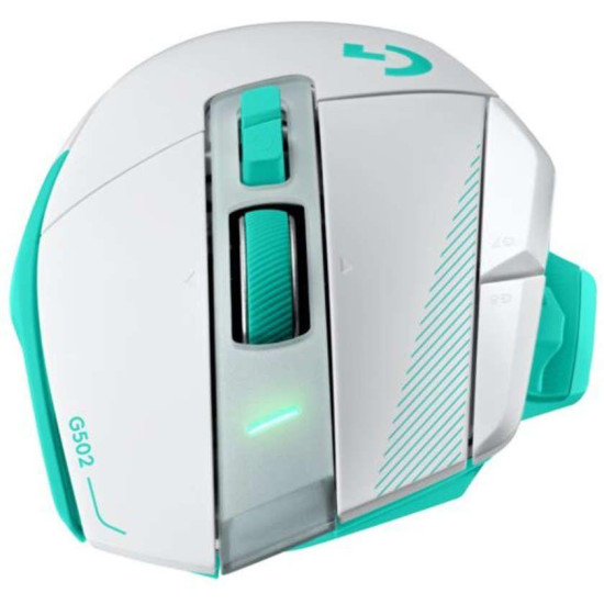 Безжична мишка Logitech G502 X Plus Lightspeed, 44000 DPI, 1000Hz, RGB, Mint (910-007819)