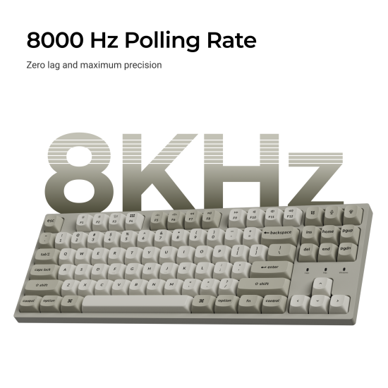 Клавиатура Keychron C1 Pro 8K QMK, RGB, Super Red Switch, White