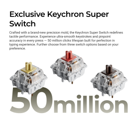 Клавиатура Keychron C1 Pro 8K QMK, RGB, Super Red Switch, White