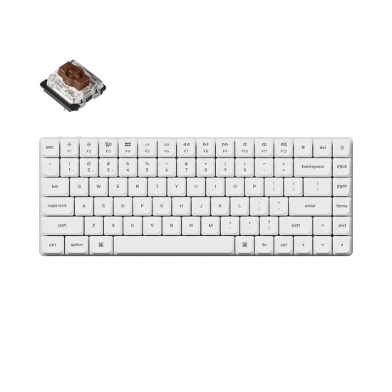Безжична клавиатура Keychron K3 Pro, Gateron Brown суичове, White
