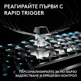 Клавиатура Logitech G Pro X2 Rapid TKL, Magnetic Analog Linear Switch, RGB, Black (920-014083)
