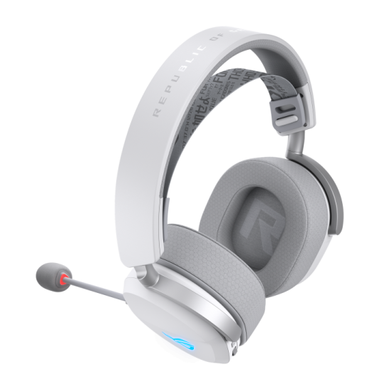 Безжични слушалки ASUS ROG Pelta White, USB-C, Aura Sync RGB, Bluetooth, USB-C, White