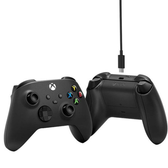 Безжичен контролер Microsoft Xbox Wireless Controller - Black + USB-C Cable