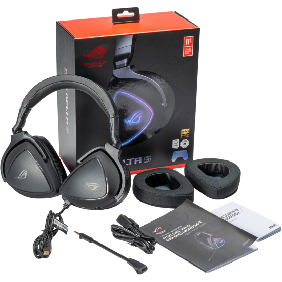Слушалки ASUS ROG Delta S, USB-C, Aura Sync RGB, Black