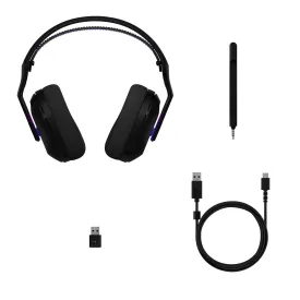 Безжични слушалки Logitech G522 Lightspeed Wireless RGB, Mic, USB, Black