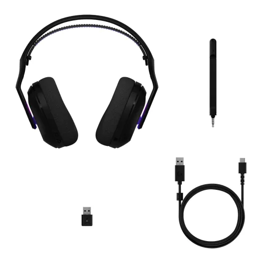 Безжични слушалки Logitech G522 Lightspeed Wireless RGB, Mic, USB, Black