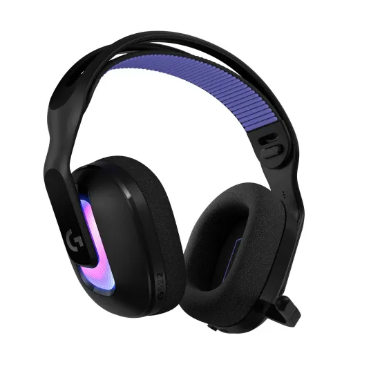 Безжични слушалки Logitech G522 Lightspeed Wireless RGB, Mic, USB, Black