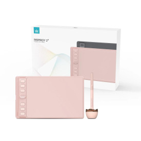 Графичен таблет HUION Inspiroy 2 S, 5080 LPI, Pink
