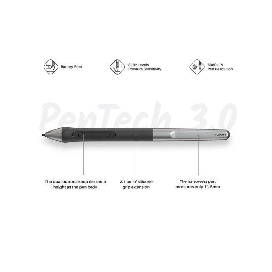 Графичен таблет HUION Inspiroy 2 S, 5080 LPI, Pink