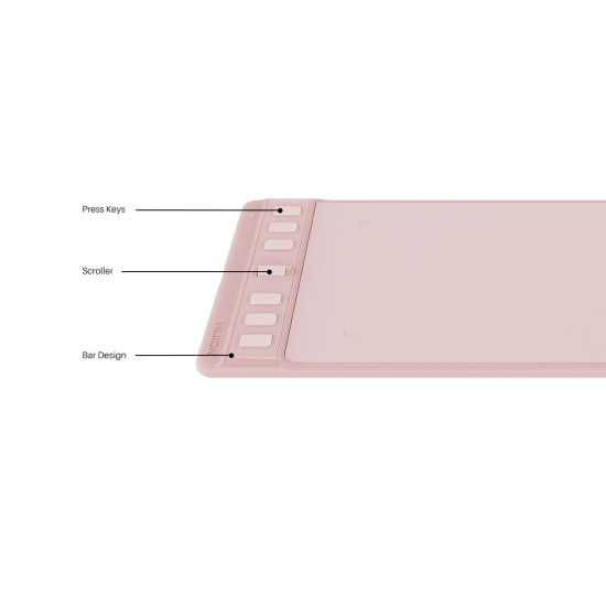 Графичен таблет HUION Inspiroy 2 S, 5080 LPI, Pink