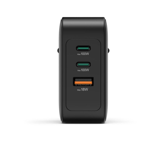 Зарядно HAMA, 100W, GaN, 2x USB-C, 1x USB-A, PD