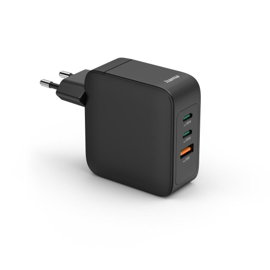 Зарядно HAMA, 100W, GaN, 2x USB-C, 1x USB-A, PD