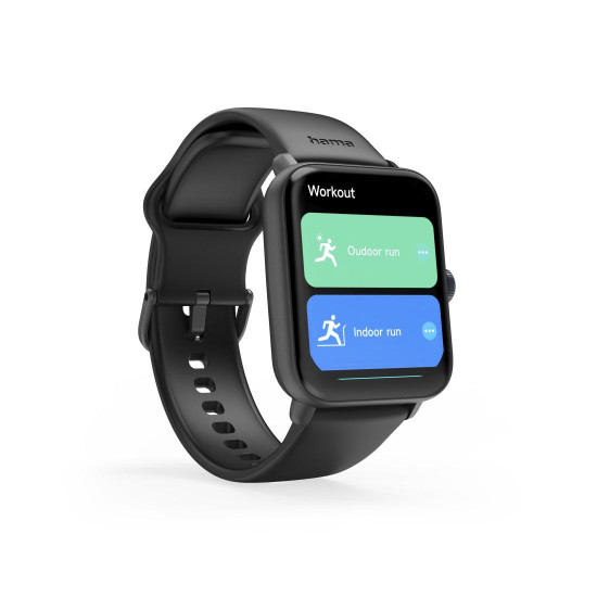 Смарт часовник HAMA 6010, GPS, TFT 1.65 инча, 49 мм, Pulse Sensor, Bluetooth 5.3, Black