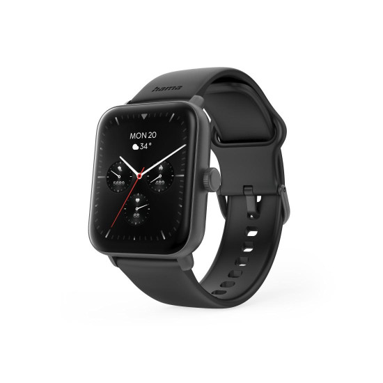 Смарт часовник HAMA 6010, GPS, TFT 1.65 инча, 49 мм, Pulse Sensor, Bluetooth 5.3, Black