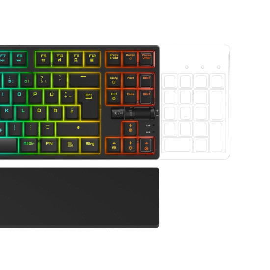 Клавиатура HAMA uRage Exodus 860 Mechanical, HAMA-186076, Red Switch, USB, Black