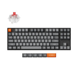 Клавиатура Keychron K8 Max QMK/VIA TKL, Keychron Super Red суичове, RGB, USB, Black