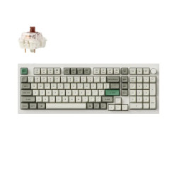 Безжична клавиатура Keychron Q5 Max QMK, Shell White, Gateron Jupiter Brown