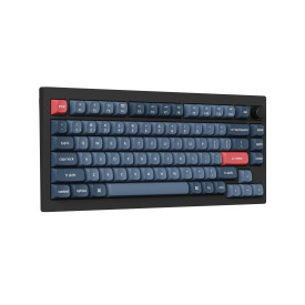 Безжична клавиатура Keychron V1 MAX QMK 75%, Carbon Black, Bluetooth, Gateron Jupiter Banana суичове, RGB