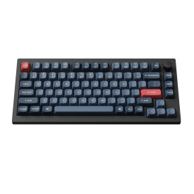 Безжична клавиатура Keychron V1 MAX QMK 75%, Carbon Black, Bluetooth, Gateron Jupiter Banana суичове, RGB