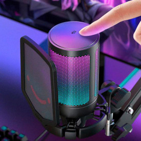 Микрофон FIFINE A6T, RGB, със стойка, Black