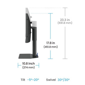 Монитор BenQ SW242Q, 24.1 инча, IPS, 2560 x 1600, 60 Hz, 5 ms, HDR10, HDMI/DP
