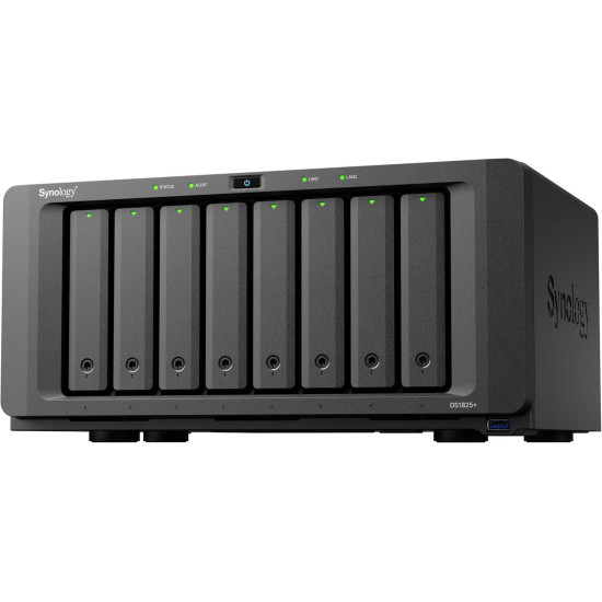 NAS устройство Synology DS1825+, за 8 диска, AMD Ryzen V1500B, 8GB DDR4