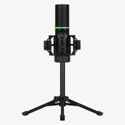 Микрофон Streamplify MIC RGB, USB-A, стойка Tripod, Black