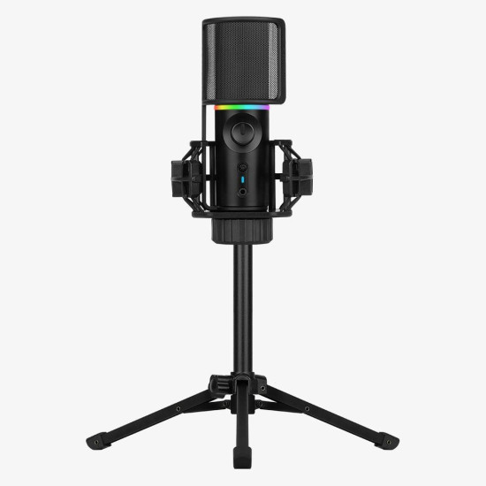 Микрофон Streamplify MIC RGB, USB-A, стойка Tripod, Black