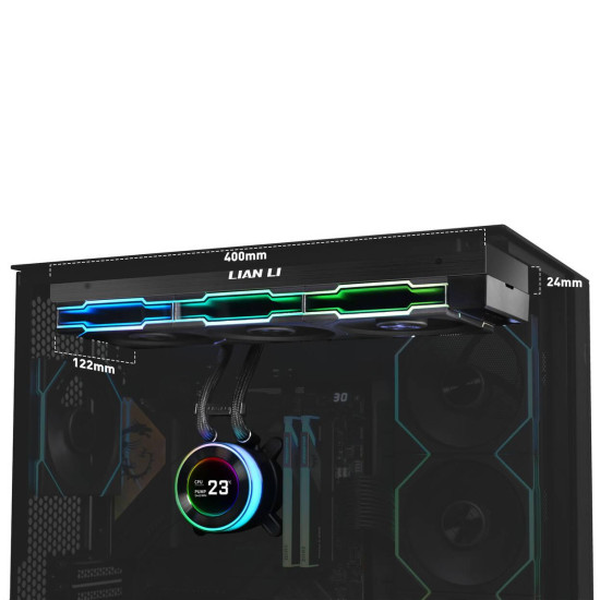 Охладител за процесор Lian Li HydroShift II LCD-C 360TL ARGB - Черен