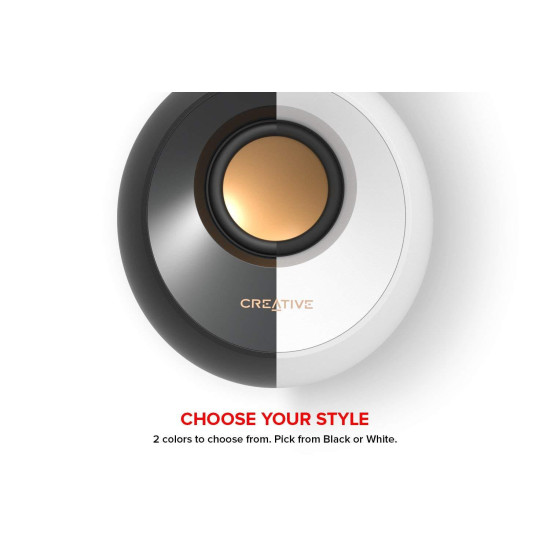 Тонколони Creative PEBBLE, 4.4W, USB, 3.5mm, Black