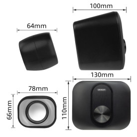 Тонколони EWENT Eminent 2.1, 3.5 mm, USB, 11W, Black