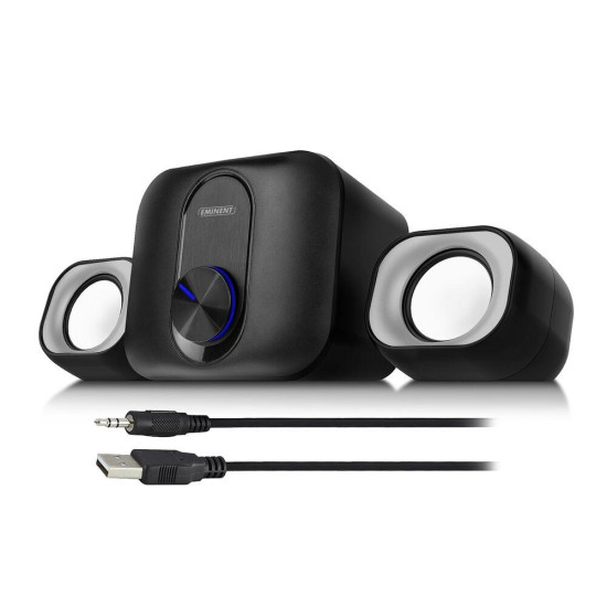 Тонколони EWENT Eminent 2.1, 3.5 mm, USB, 11W, Black