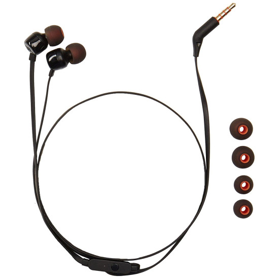 Слушалки JBL T110, In Ear, Black
